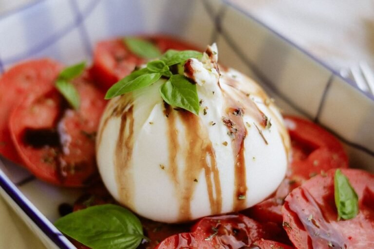 Pugliese Burrata with Tomatoes and Basil