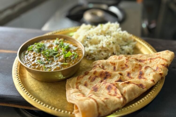 Punjabi Mustard Greens with Cornmeal Flatbread