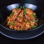Rice with Creamy Peanut Sauce