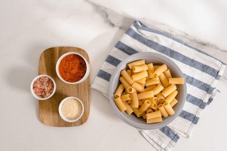 Rigatoni with Broccoli, Crispy Guanciale, and Tomato-Pecorino Sauce