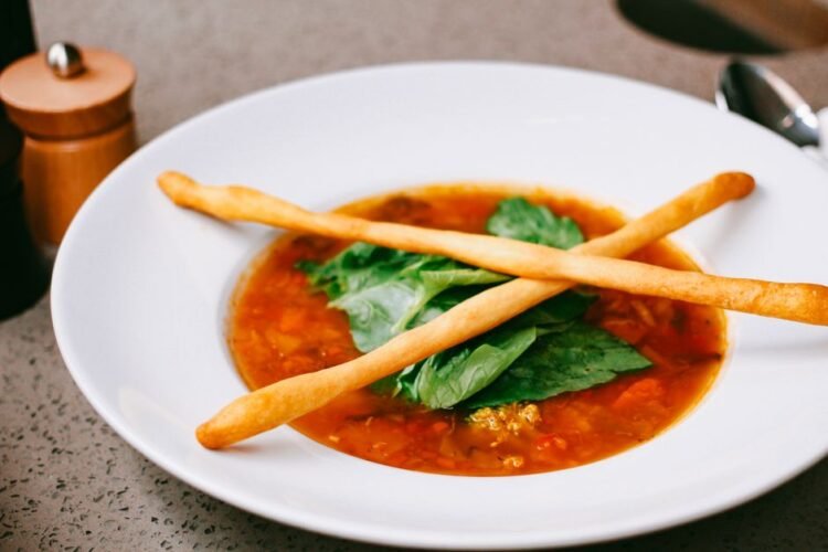 Roman Egg Drop Soup with Parmesan Ribbons