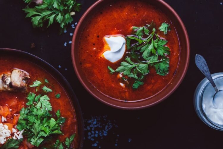 Romanian Tripe Soup with Sour Cream