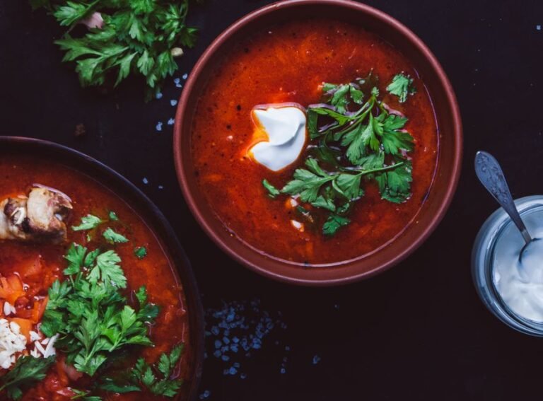 Romanian Tripe Soup with Sour Cream