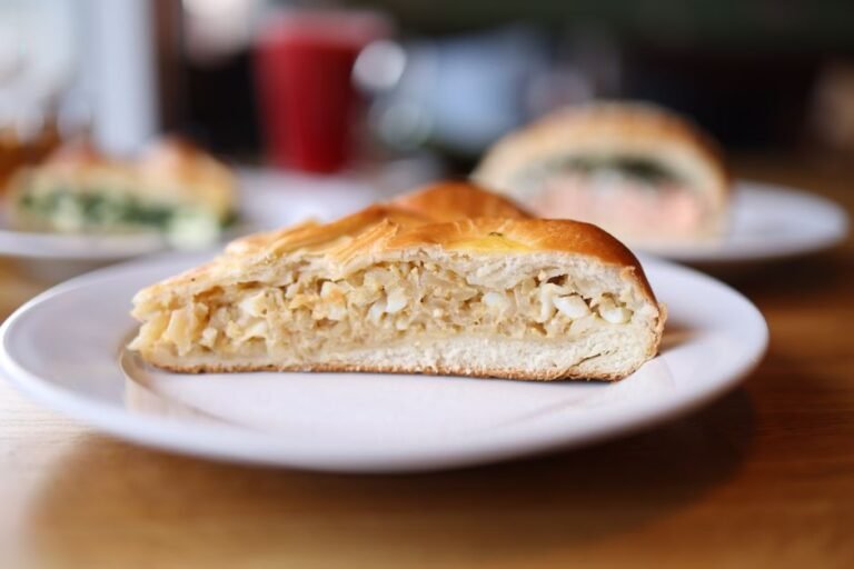 Russian Cabbage and Mushroom Filled Pie