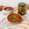 Russian Pickle Barley Soup with Beef