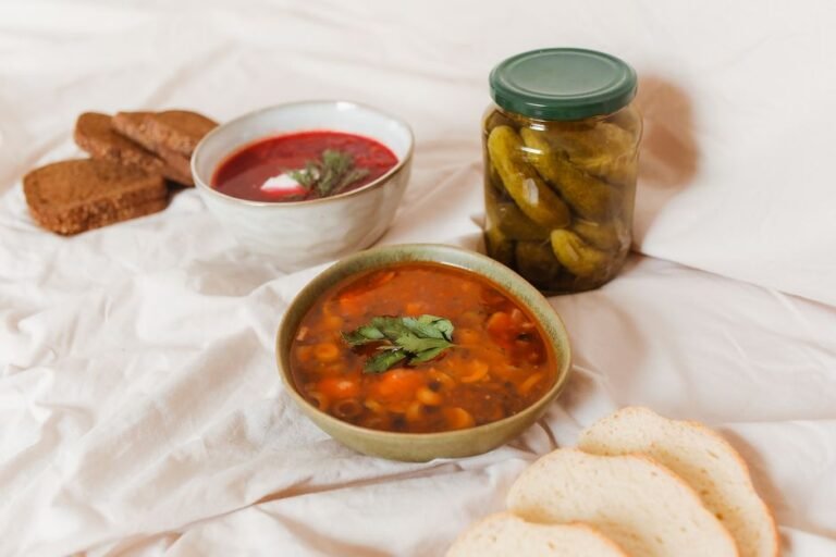 Russian Pickle Barley Soup with Beef