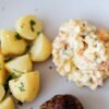 Russian Potato Salad with Ham and Pickles