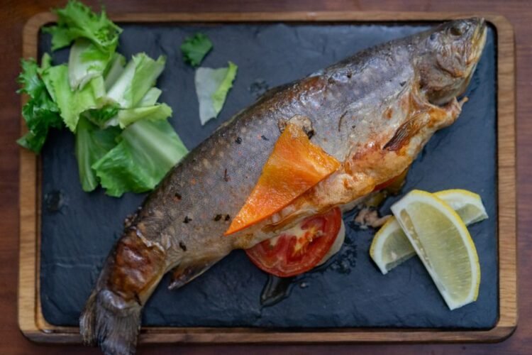 Russian Stuffed Whole Fish with Buckwheat and Mushrooms