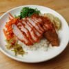 Saigon Broken Rice with Shredded Pork Skin and Steamed Egg Pork Loaf