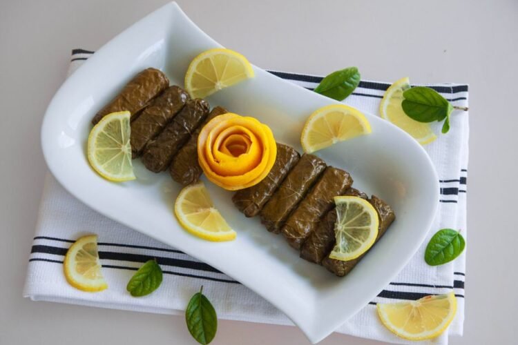 Sakhnin-Style Stuffed Grape Leaves with Sumac and Lemon