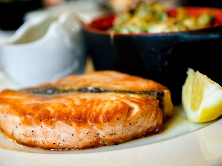 Salmon with Sorrel Cream Sauce