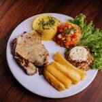 São Paulo Style Bean and Pork Platter with Collard Greens