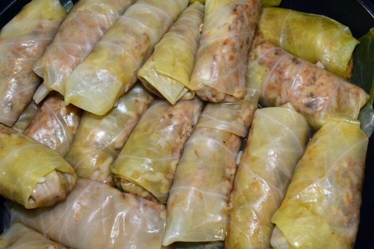 Serbian Meat and Rice Stuffed Cabbage Rolls