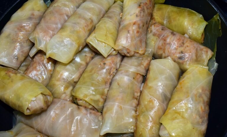 Serbian Meat and Rice Stuffed Cabbage Rolls