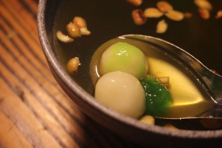 Sichuan-Style Spicy Pork-Filled Tangyuan in Chili Broth
