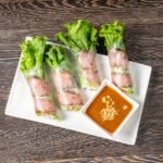 Singapore Fresh Spring Rolls with Turnip and Peanut Sauce