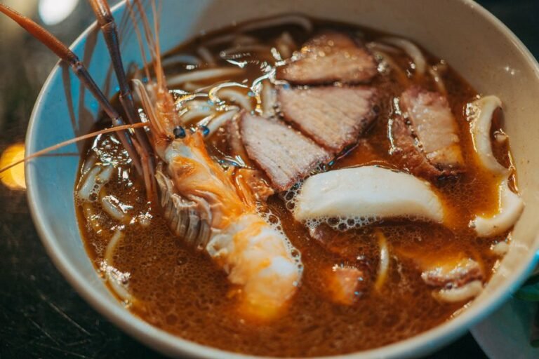 Singapore Hawker-Style Stir-Fried Prawn and Pork Noodles