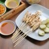 Singapore Street-Style Chicken Satay with Spicy Peanut Sauce