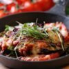 Smoky Charred Eggplant with Eggs in Garlic-Tomato Sauce