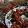 Smoky Eggplant Yogurt with Spiced Ground Lamb