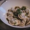 Soft Ukrainian-Style Flour Dumplings with Mushroom Gravy