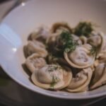 Soft Ukrainian-Style Flour Dumplings with Mushroom Gravy