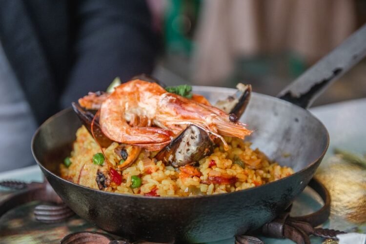 Spanish Valencian Seafood Noodle Skillet