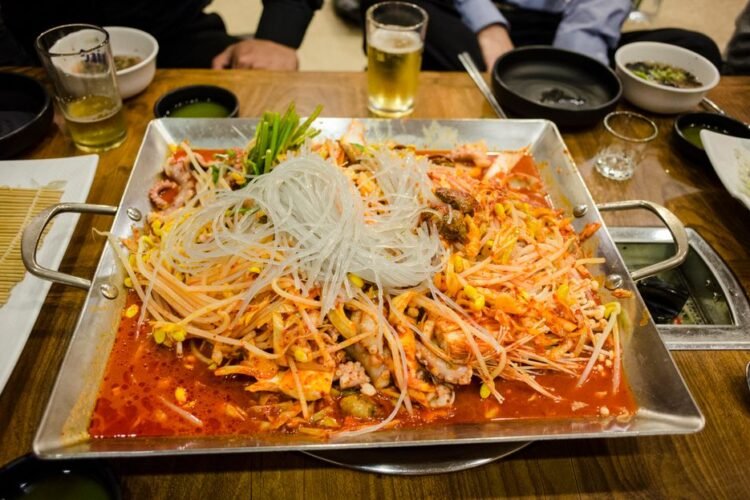 Spicy Korean Stir-Fried Octopus