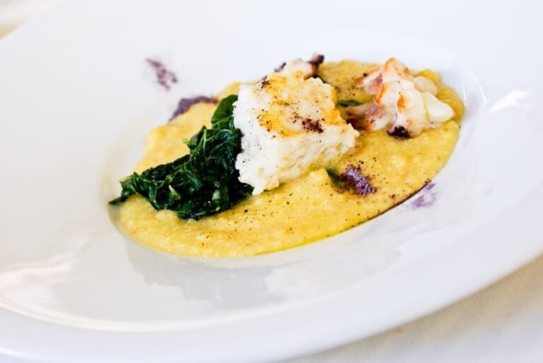 Swiss Italian Creamy Polenta with Butter and Alpine Cheese