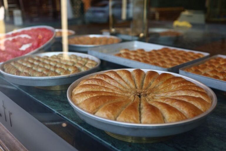 Syrian Pistachio Baklava with Rose and Orange Blossom Syrup