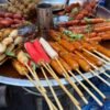Taiwanese Pork Blood Cake Skewers