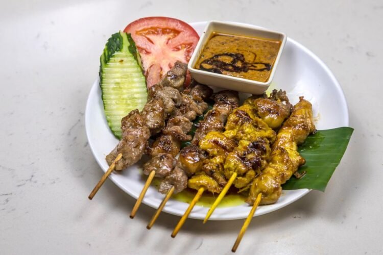 Thai Beef Satay Skewers with Peanut Sauce