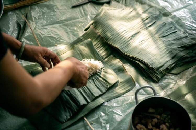 Thai Sticky Rice Banana Parcels