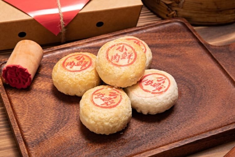 Traditional Chinese Mooncakes with Lotus Seed Paste