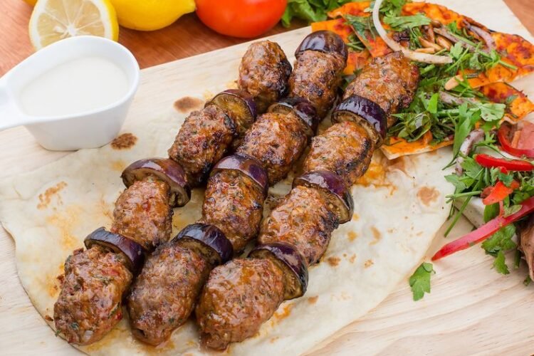 Turkish Eggplant Kebab with Spiced Ground Lamb