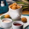 Turkish Kemalpaşa Cheese Balls in Lemon Syrup