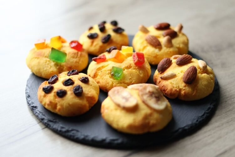 Turkish Semolina Almond Cookies with Butter Syrup