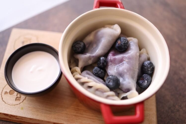 Ukrainian-Style Potato Dumplings with Caramelized Onion and Sour Cream