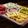 Uruguayan Hot Dog and Crispy Potato Platter