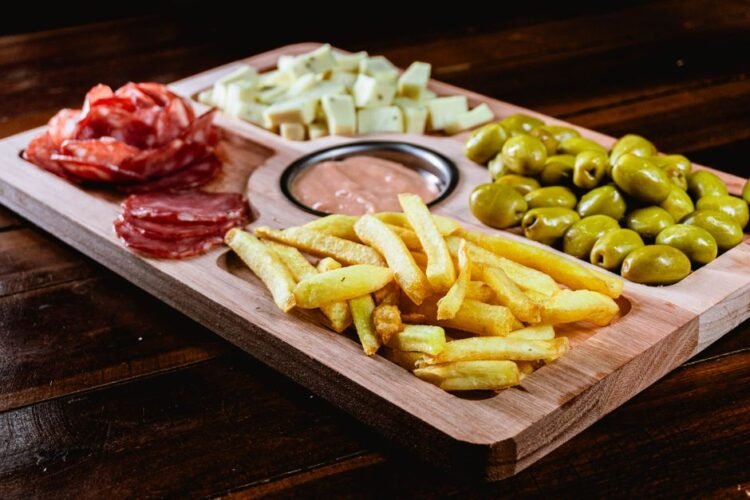 Uruguayan Hot Dog and Crispy Potato Platter