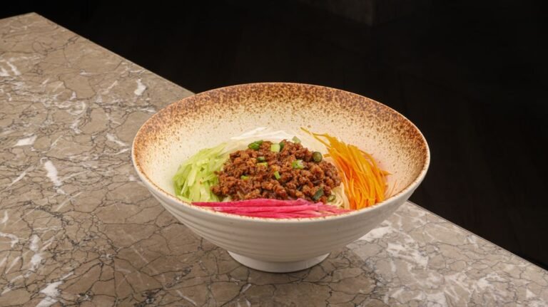 Uzbek Cold Noodle Platter with Horse Meat and Daikon