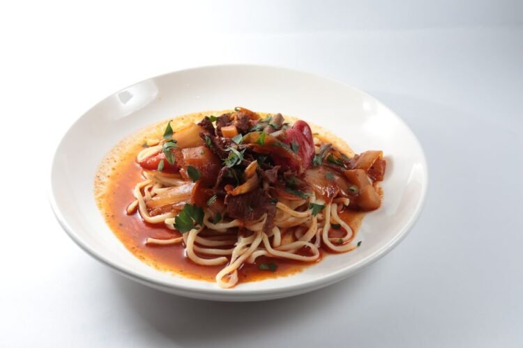 Uzbek Hand-Pulled Noodle Stew