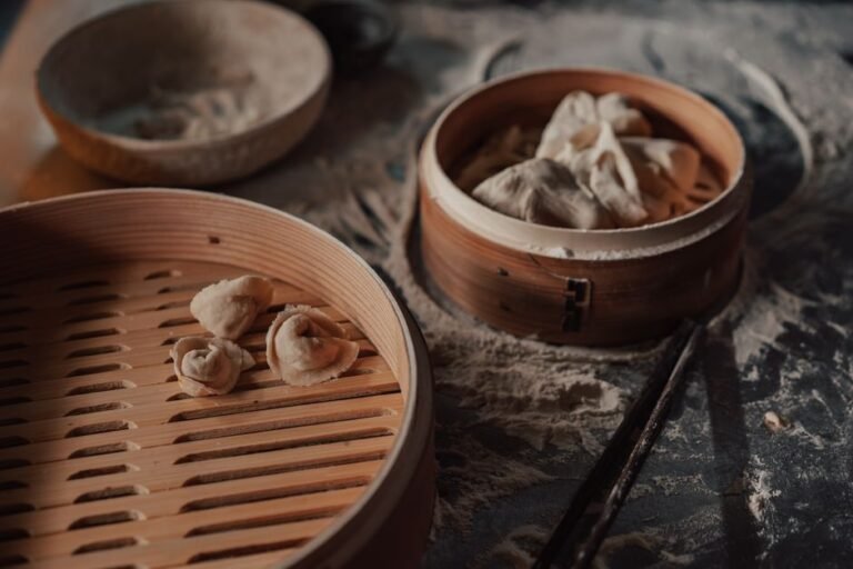 Uzbek Steamed Dumplings with Spiced Lamb