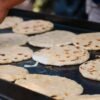 Venezuelan Corn Cakes with Cheese and Black Beans