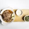 Venezuelan Shredded Beef Plate with Plantain-Strip Dividers