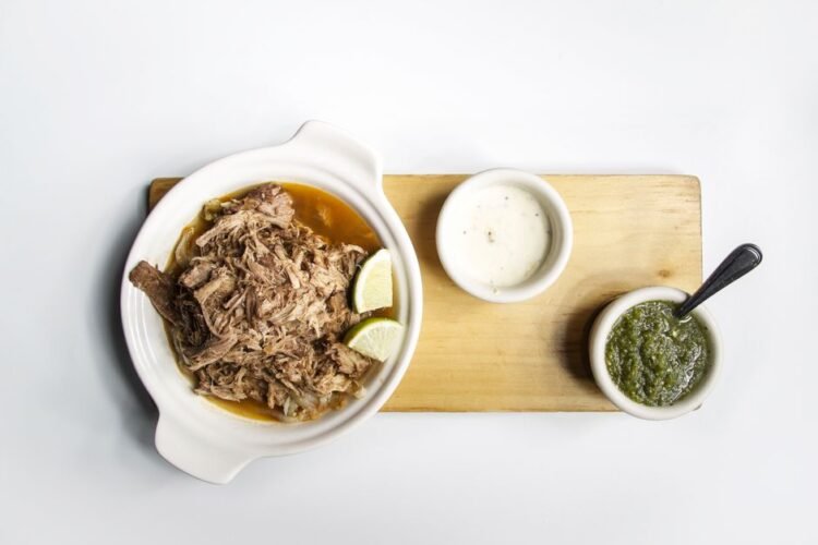 Venezuelan Shredded Beef Plate with Plantain-Strip Dividers