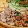 Vietnamese Grilled Pork Sausage with Rice Paper and Herbs