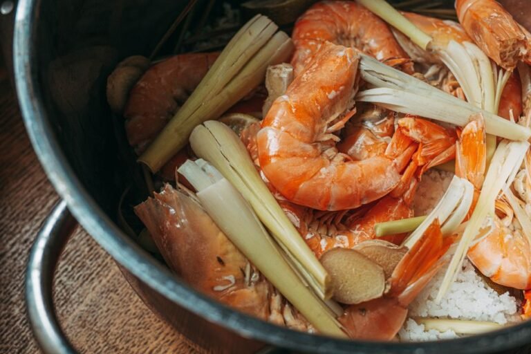 Vietnamese Sour Shrimp Soup with Tamarind and Pineapple