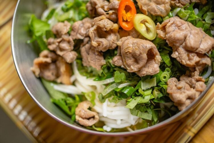 Vietnamese Stir-Fried Beef Rice Noodle Salad