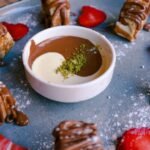 Yemeni Banana Cream with Toasted Flatbread and Honey